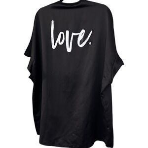 NWT VICTORIA'S SECRET Black Satin Love VS Flutter Sleeve Kimono Robe Tie Front